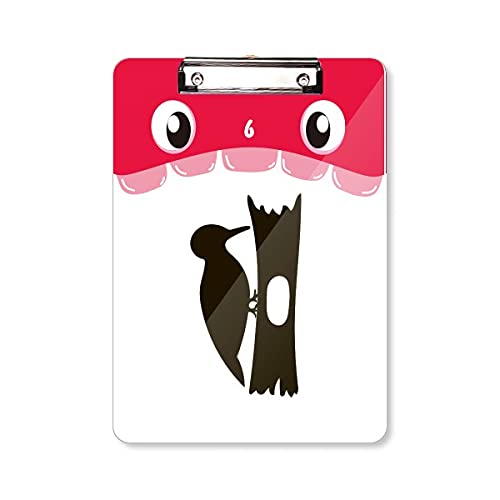 Bloc-notes A4 tête plate woodpecker noire pour l'apprentissage