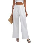 Pantalon Élastique Femme En Lin Et Coton - Taille Haute - Style Fluide Et Confortable - Pour Été