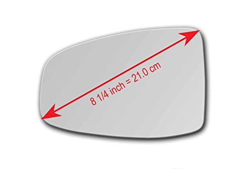 New Replacement Flat Mirror Glass with Full Size Adhesive for 2015-2020 Honda Fit Driver Side View Left LH
