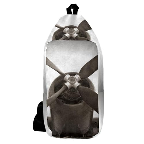 Mochila de día compacta y ajustable con diseño de hélice militar para viaje