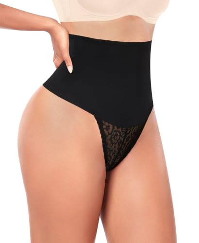 Image of Werena Thong Shapewear for Women Mid High Waisted Shaper Panties Girdle