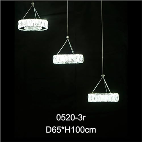 Chandelier cristal LED moderne luxe pour salon raffiné
