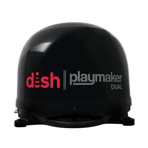 Winegard PL-8035 Black Dish Playmaker, Dual HD RV Satellite Antenna Dual Receiver Capability