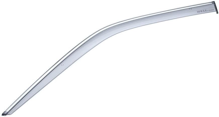 WellVisors Window Visors Wind Deflectors Compatible with Mercedes-Benz LWB 1992-1999 MB S-Class Sedan W140 V140 4Dr with Chrome Trim Rain Guards 3-847MB016