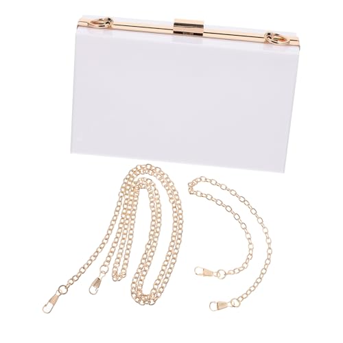 Abaodam Acrylic Candy Color Evening Bag White Small Square Shoulder