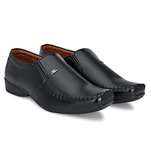 Image of Stylelure Synthetic Leather Formal Shoes for Men(Black)