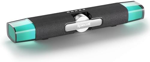 Soundbar Gamer Redragon Dora RGB Stereo USB-C com Roda de Volume ...
