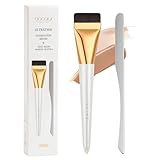 docolor Flat Foundation Brush and Makeup Spatula Set, Thin Liquid Foundation Brushes Dual Edged Spatula Brush Makeup Korean Foundation Brush for Blending, Cream, Thin Makeup Brush &Make Up Spatula