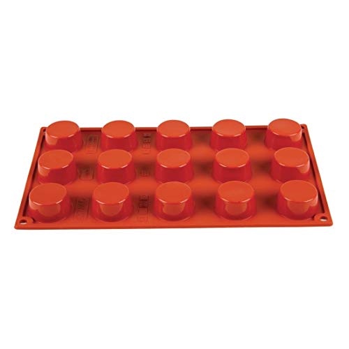 Pavoni N945 Formaflex Silicone 15 Petit Four Mould, Red, Small