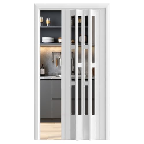 Folding Closet Door Hardware, 32x80in Accordion Doors, RV Shower Door,