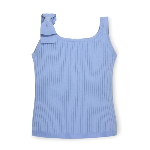 Hope & Henry Girl Baby Girls' Sleeveless Sweater Tank with Bow, 18-24 Months, Cornflower Blue