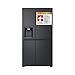 LG GSLE91EVAC Side by Side Kühlschrank, Klasse C, 628 L, Multi-Door Kühlschrank mit Gefrierfach, Eis-, Crushed Ice- Wasserspender mit UVnano, Total NoFrost, Smart Inverter Kompressor, Wi-Fi