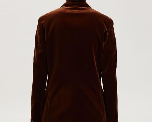 Casual Men's Velvet Long Coat Peak Lapel Long Jacket Fashion Double Breasted Long Coat for Outdoor Wear2