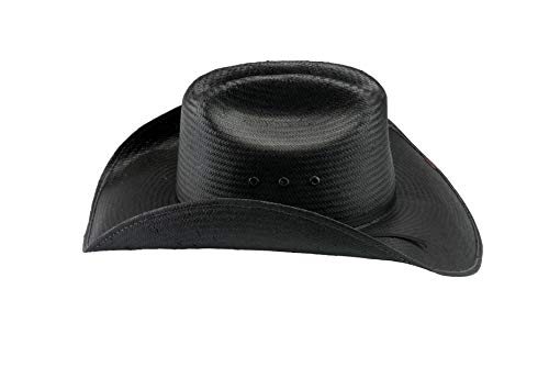 Western Hat! Black Wrangler Shantung Panama Traditional Western Hat (Xlarge) #TOP2