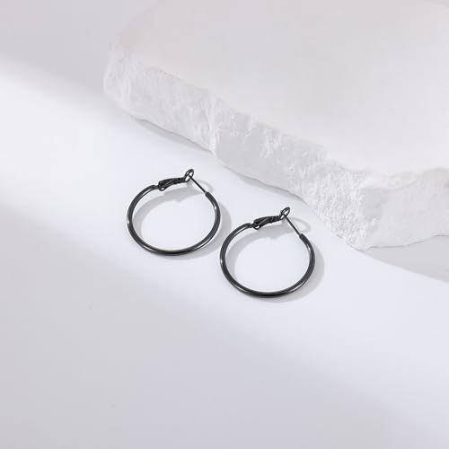 Image of Gacimy Gold Hoop Earrings for Women, 14K Gold Plated Thin Hoops