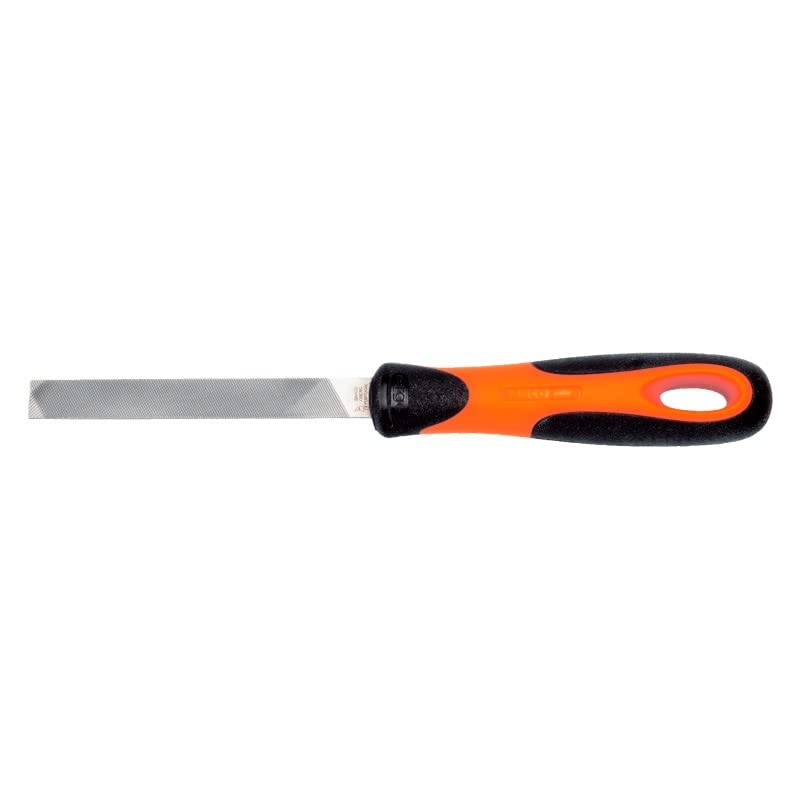 Bahco 1-110-12-1-2-12" Flat,with Handle,Cut 1, Black/Orange - Image 2