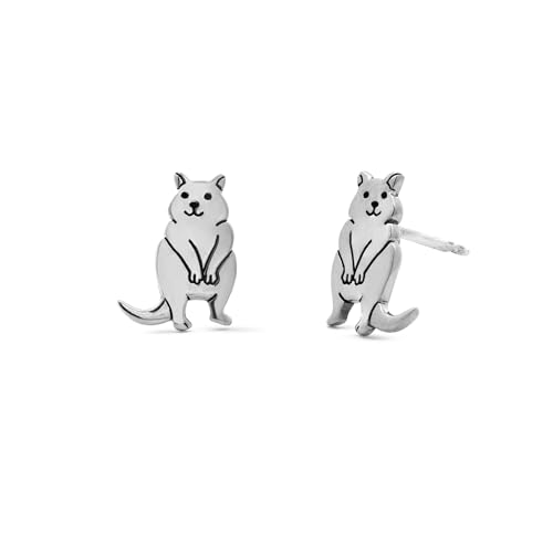 Boma Jewelry Sterling Silver Quokka Animal Stud Earrings