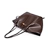 ILESTDG Sac à Main de Cours en Cuir Élégant Grande Capacité pour Femme, Sac Tote Bandoulière Luxe pour Travail Université (Café) #5