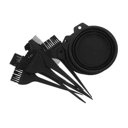 Veemoon 3 Sets Professional Hair Dye Bowl and Brush Set for Women Foldable Mixing Tint Bowl and Portable Dye Comb for Consistent Application Sectioning and Enhanced Color Retention at Home