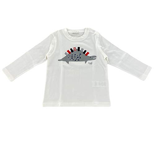 T-shirt en coton Il Gufo ivoire pour garçon confortable au quotidien