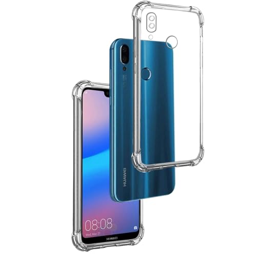 REY Cover in Gel TPU Anti-Shock per Huawei P20 Lite/Nova 3E, Morbido Silicone Custodie Protettivo Case, Anti-Scratch, Protettiva Sottile Back Cover