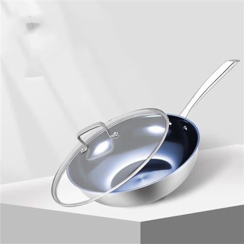 Wok antiadherente fondo plano para cocina doméstica miniatura 2