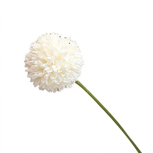 babysbreath17 Artificial Crisantemo de Tela Real Touch Falso Flores Inicio Decorativa de la Boda Flores de simulación Blanco 25cm