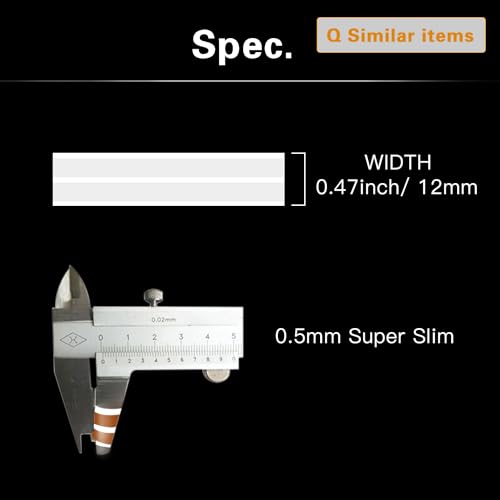 Image of FRANKEVER 24 Guage Hidden Super Flat Audio Cable Suitable for Audio Wire LED Lighting Connection and Other Low Voltage Appliance Connection 12mm (Wire(50 ft)+2 ConnectorsD)