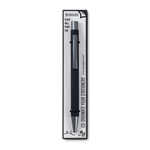 IF Bookaroo Pen, soft touch, colour coated pen with black ink - BLACK