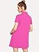 Milumia Women's Mock Neck T Shirt Dress Casual Short Sleeve Loose A Line Swing Mini Dress Rose Red Small