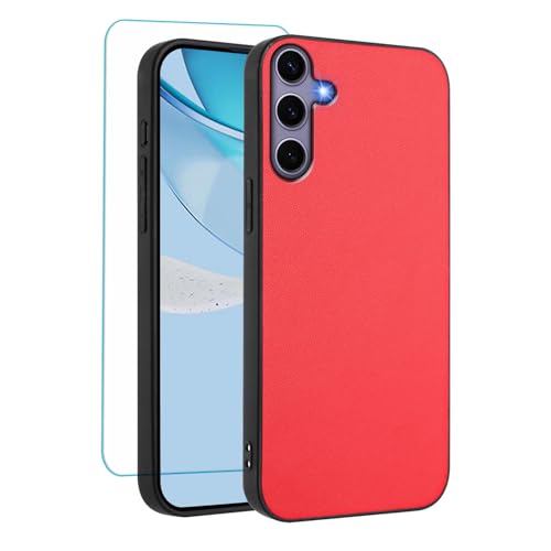 Coque Samsung Galaxy S25 5G en TPU souple rouge avec protège-écran