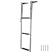 Produktbild aqxreight - Bootsleiter, 3-Stufen-Deckleiter Teleskop Klappbare Einstiegsplattform Treppe 304 Edelstahl-Bootsrampe