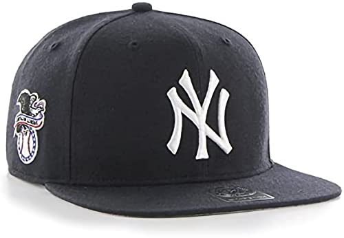 47 MLB Sure Shot Captain Hat Adjustable Structured 6-Panel Snapback Hat Cap Adult One Size Fits All (as1 Alpha one_Size New York Yankees)