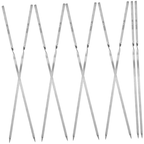 Toddmomy 10piezas Pinchos De Barbacoa Inoxidable Antideslizantes Perfectos Para Camping y Picnics