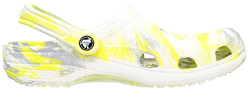 Image of crocs Unisex Adult Classic Marbled Clog White /Microchip (206867-1FJ)