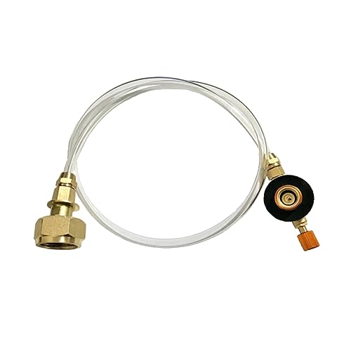 BESPORTBLE Gas Refill Adapter for Flat Gas Tanks Stove Inflation Valve for Outdoor Camping Stoves PU Construction with Self Closing Feature Lower Use Costs
