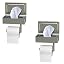 Brushed Nickel - 2 Pack