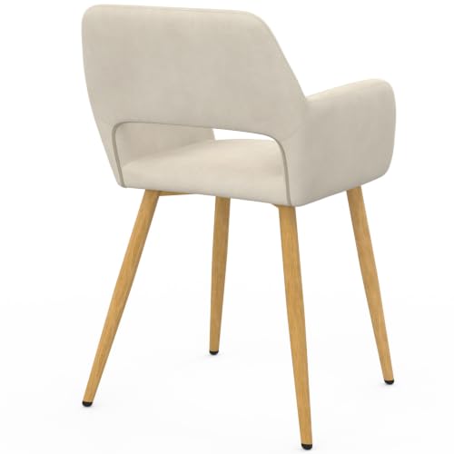 Lot de 4 chaises de salle à manger fauteuils de table HOLY en velours - vue 5