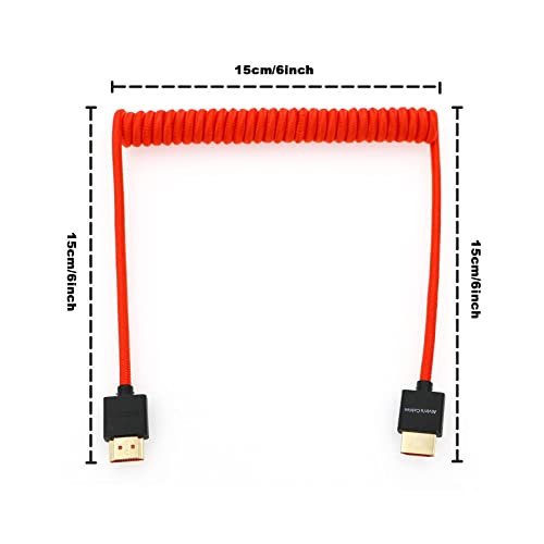 Alvin’s Cables 8K 2.1 Full HDMI Braided Coiled-Cable for Atomos Ninja-V 4K-60P Record from Z-CAM for Canon-C70 - Image 2