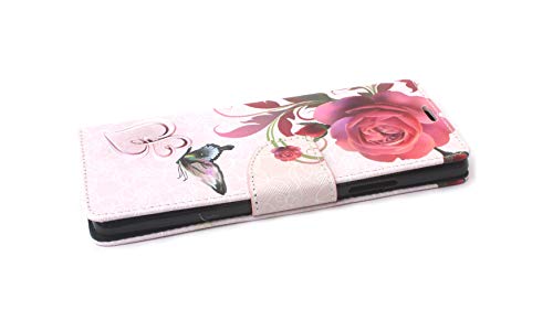 Image of Sharp Icon flip Cover for Oneplus 11R 5G Designer Fancy Printed Wallet flip case Cover - Rose Butterfly