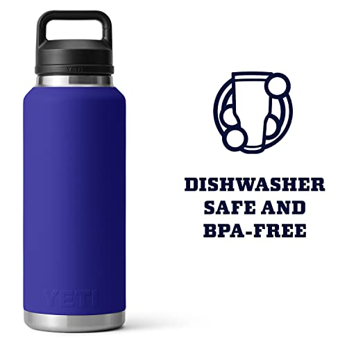 Image of YETI Rambler 46 oz Bottle, Leakproof, Vacuum Insulated, Stainless Steel with Chug Cap, Offshore Blue