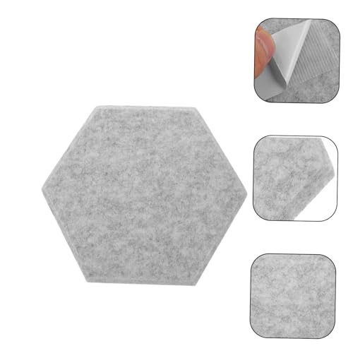 Alasum 12pcs Panel Acústico Absorbente para Pared, Paneles de Absorción Acústica para Estudio en Casa, Oficina y Uso en Grabación, Fieltro Silenciador de Alta Densidad Gris Plateado miniatura 6