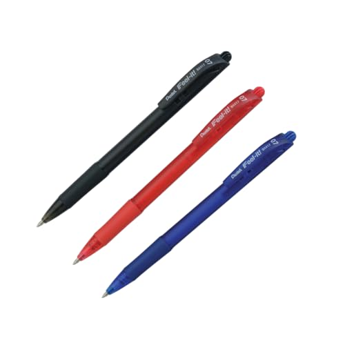 Pentel Caneta Esferográfica Feel It 0.7 mm Kit 3 Cores SM/BX417-ABC