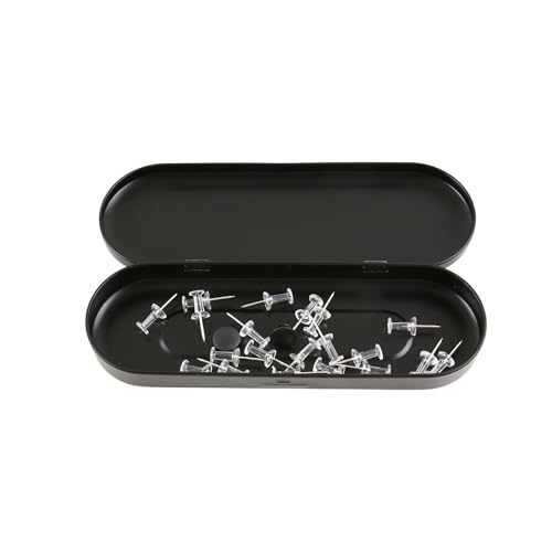 Image of Vagocom 2pcs Metal Hinged Storage Boxes,6.89x2.36x0.71inch / 17.5x6x1.8cm Portable Empty Containers Case with Lid for Bandaid,Seed,Match,Crafts,Sewing,Home,Travel(Black)