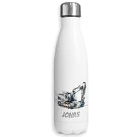Mr. Gadgets Personalisierte Einhorn-Trinkflasche – 500 Ml Aus Aluminium, Mit Karabiner, Individuell Mit Namen