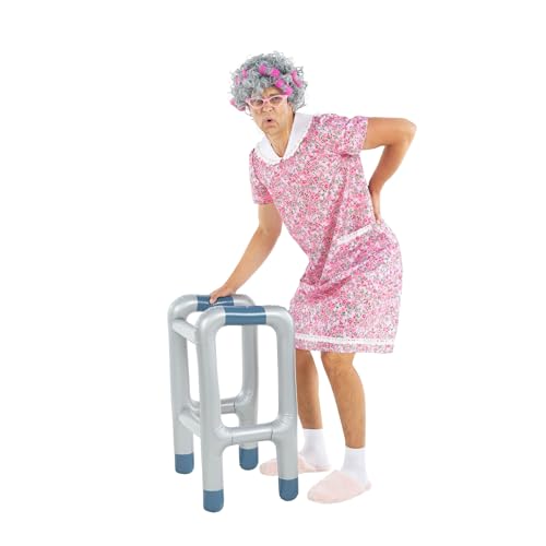 Morph Old Lady Costume for Women Adult Old Grandma Dress