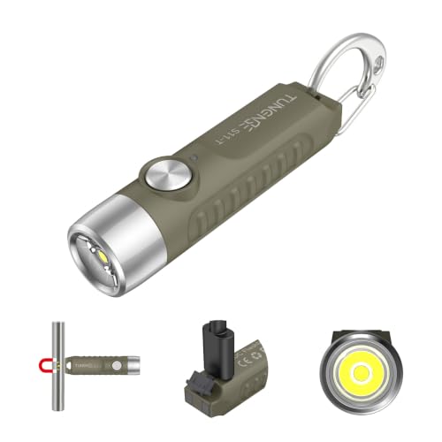S11-T Rechargeable EDC Keychain Flashlight with Magnet,500Lm Pocket Light