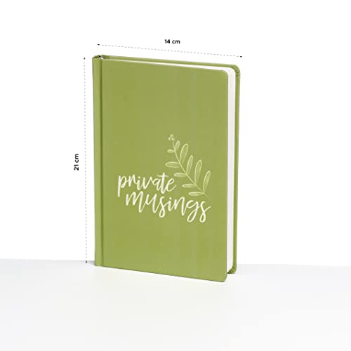 Image of FACTOR NOTES Hardbound Notebook: 100 GSM|A5|3 Bookmarks|200 Pages|Inner Pocket|Ruled (Private Musings)