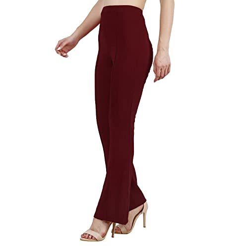 Image of Leriya Fashion Women's Yoga Dress Pants Stratchable Work Slacks Business Casual Office Straight Leg /Bootcut Elastic Waist Trouser for Women