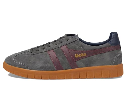 Image of Gola Men's Hurricane Suede Ash /Burgundy /Navy /Gum 8 M
